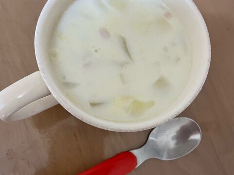 コーンスープの素で簡単スープ
